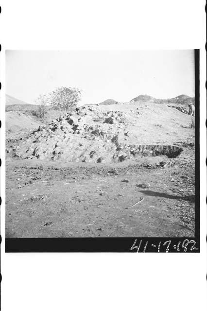 South trench at Mound 2 from stake E3