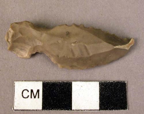 Chipped flint implement