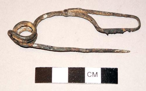 Gallo Roman fibula, bronze with light spring