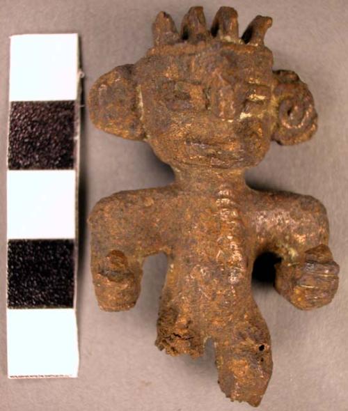 Portion of human figure, nearly pure copper