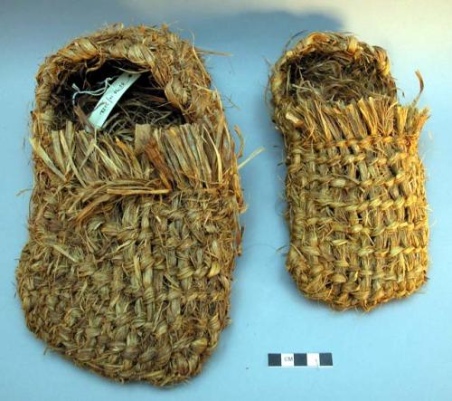 Twined sage brush moccasins (Artemisia tridentata)