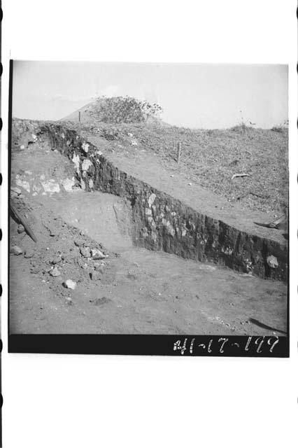 North face of cut at Mound 2 penetration trench