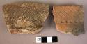 2 decorated pot sherds