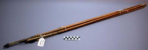 Copper headed arrows with bone shanks joining head to wooden shaft (with bow 291