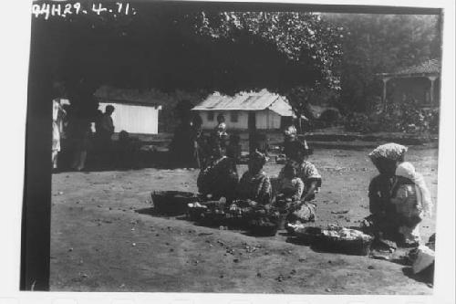 Women selling vegetables at market