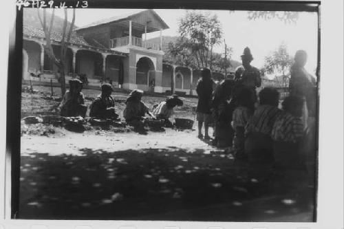 Women selling vegetables at market