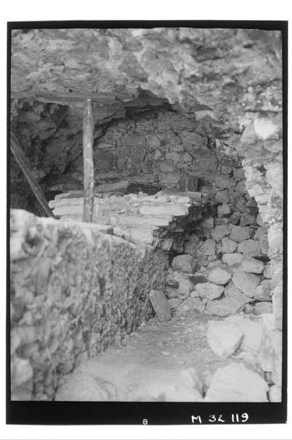 Cave repair at Monjas, photo from the southwest