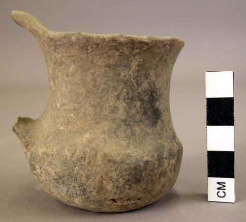 Small handled pottery cup