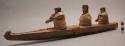 Model of kayak  (three holes), four harpoons, paddle and one unidentified