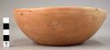 Pottery bowl, salmon pink ware, pol. inside and out