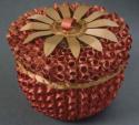 Plaited "strawberry" basket (A) with lid (B)