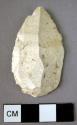 7 flint end scrapers: miscellaneous types-double-ended(2), on pointed, leaf-shap