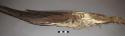 Sioux eagle wing wand. End wrapped w/ strips of cloth w/ evergreen underneath. 6