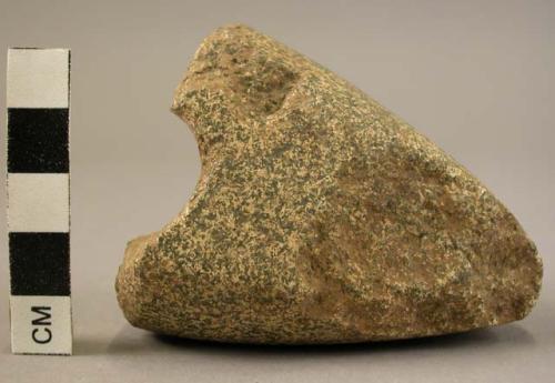 Fragmentary polished stone axe, made of basalt