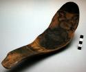 Wooden ladle--carved anthropomorphic design