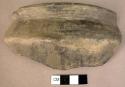 Potsherd - fluted ware, shoulder treatment characteristic of advanced fluted war