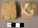 2 potters clay fragments-"Argilla Figulina"