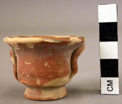 Miniature pottery votive vase - Etrusco-Campanian ware