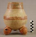 Papagayo or Mombacho Incised tripod vessel