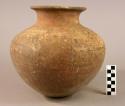 Large coarse-tempered pottery olla - polychrome ?