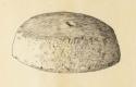 Discoidal smoothing or grinding stone; pecked & beveled periphery; faces partly