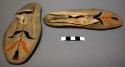 Pair of child's moccasins, possibly Sioux. Rawhide soles w/ buckskin uppers