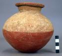 Pottery jar with constricted neck - Lost Color ware 9restored)
