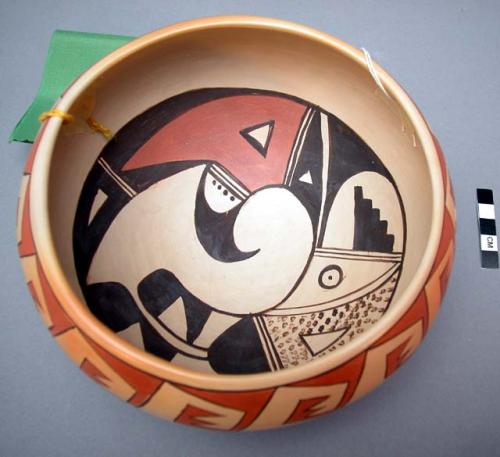 Contemporary Polychrome Pottery Bowl