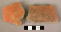 41 miscellaneous potsherds of  red painted ware