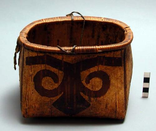 Birchbark basket and cover