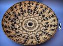 Large basket tray, coiled. Made of bear grass and devil's claw.