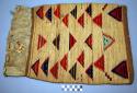 Cornhusk bag. Yarn & dyed cornhusk used for patterns
