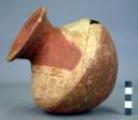 Pottery jar with constricted neck - Lost Color ware (restored)