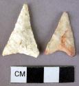 16 flint arrowheads with concave base