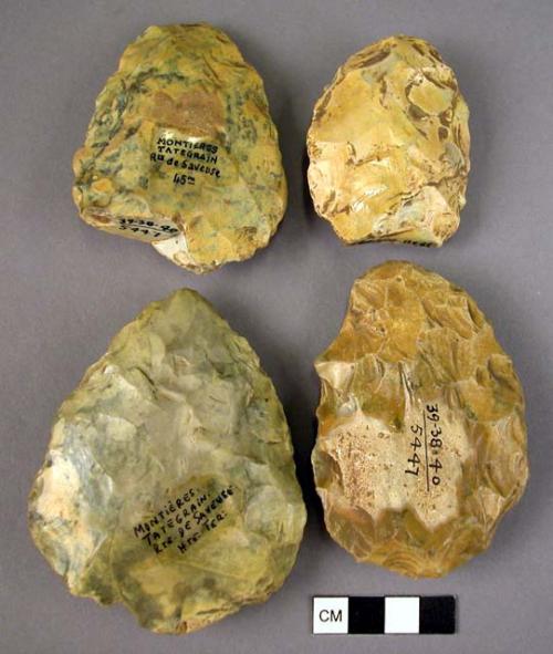 4 flint hand axes