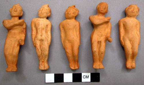 Casts of copper figures