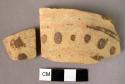 2 potsherds - dot pattern