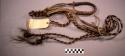 Halter of braided horsehair and rawhide.