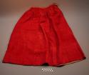 Woman's under skirt - rose red single ply wool plain weave; gathered +