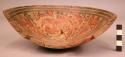 Restored half of polychrome pottery bowl