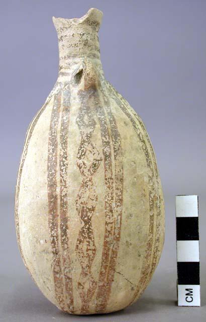 Pottery bottle - White Painted Ware III