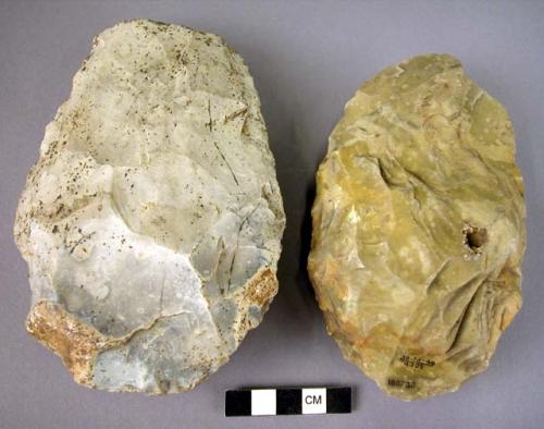 2 flint hand axes