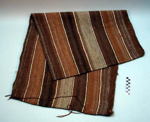 Carrying bag for use on llamas - warp faced warp striped