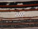 Old woven woolen sash--edges trimmed with old beads