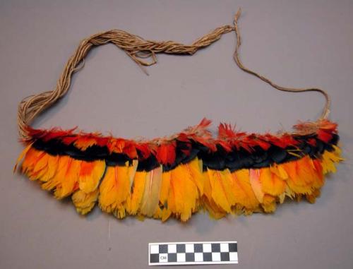 Headdress of feathers