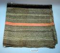 Woolen blanket - double faced warp patterned plain weave; brown & +