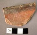 Rim potsherd - zoned mottling