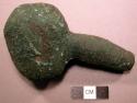 Navajo hunting pipe of clay--green--(female)