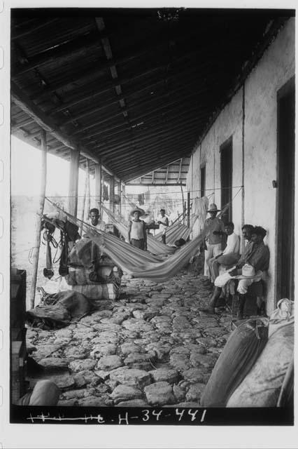 Hammocks in corridor