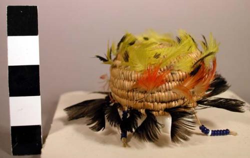 Miniature feather basket